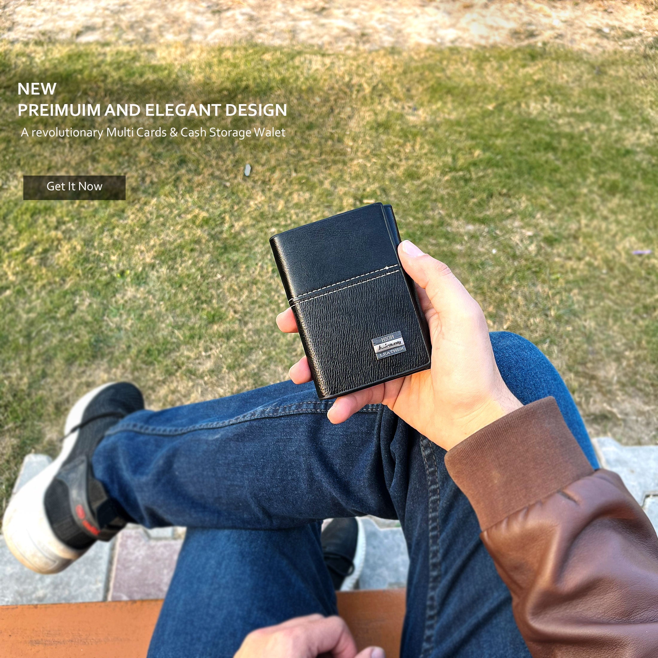 New Luxury Trifold Leather Wallet