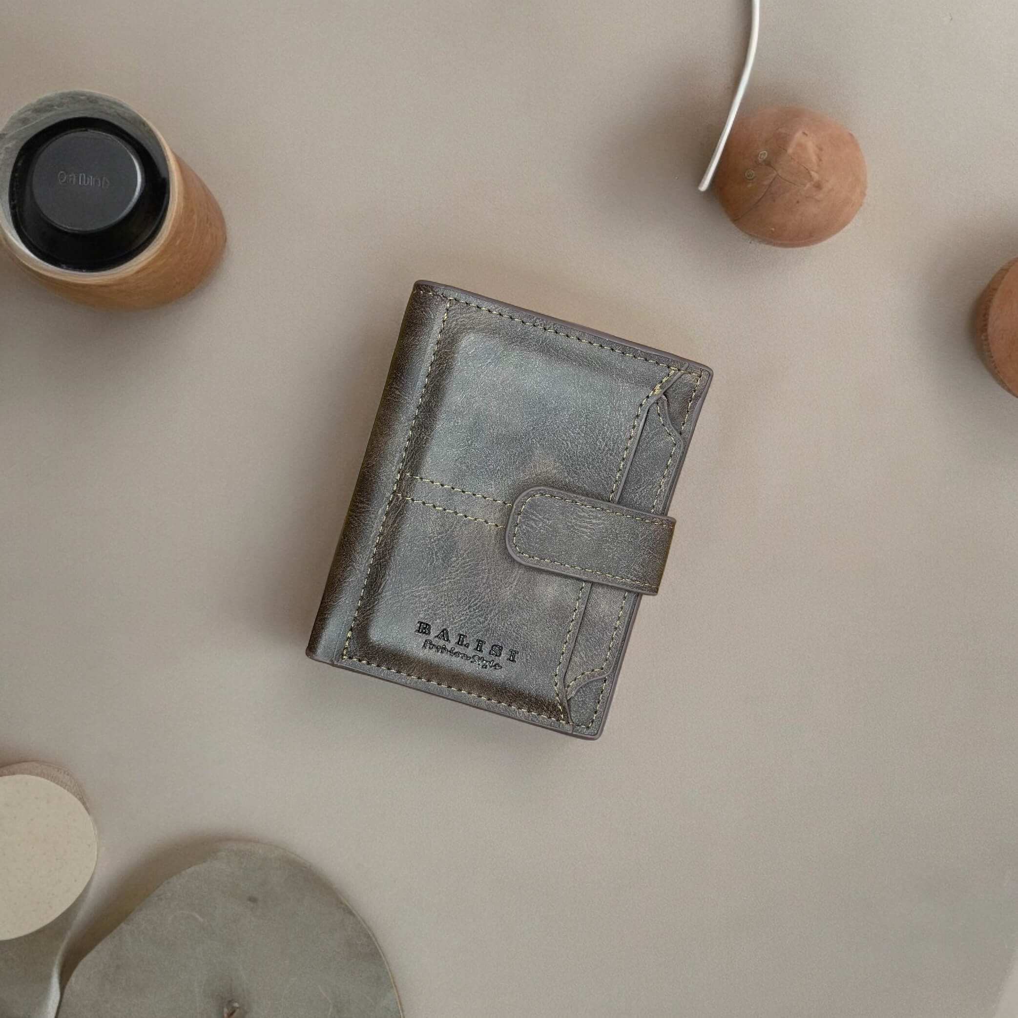 Original Buffalo Leather Fold Wallet For Cash & Cards